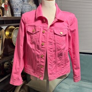 Talbots Bright Pink Jean Jacket